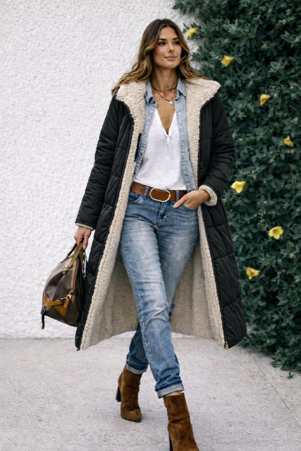 CHAQUETA REVERSIBLE CON BORREGO