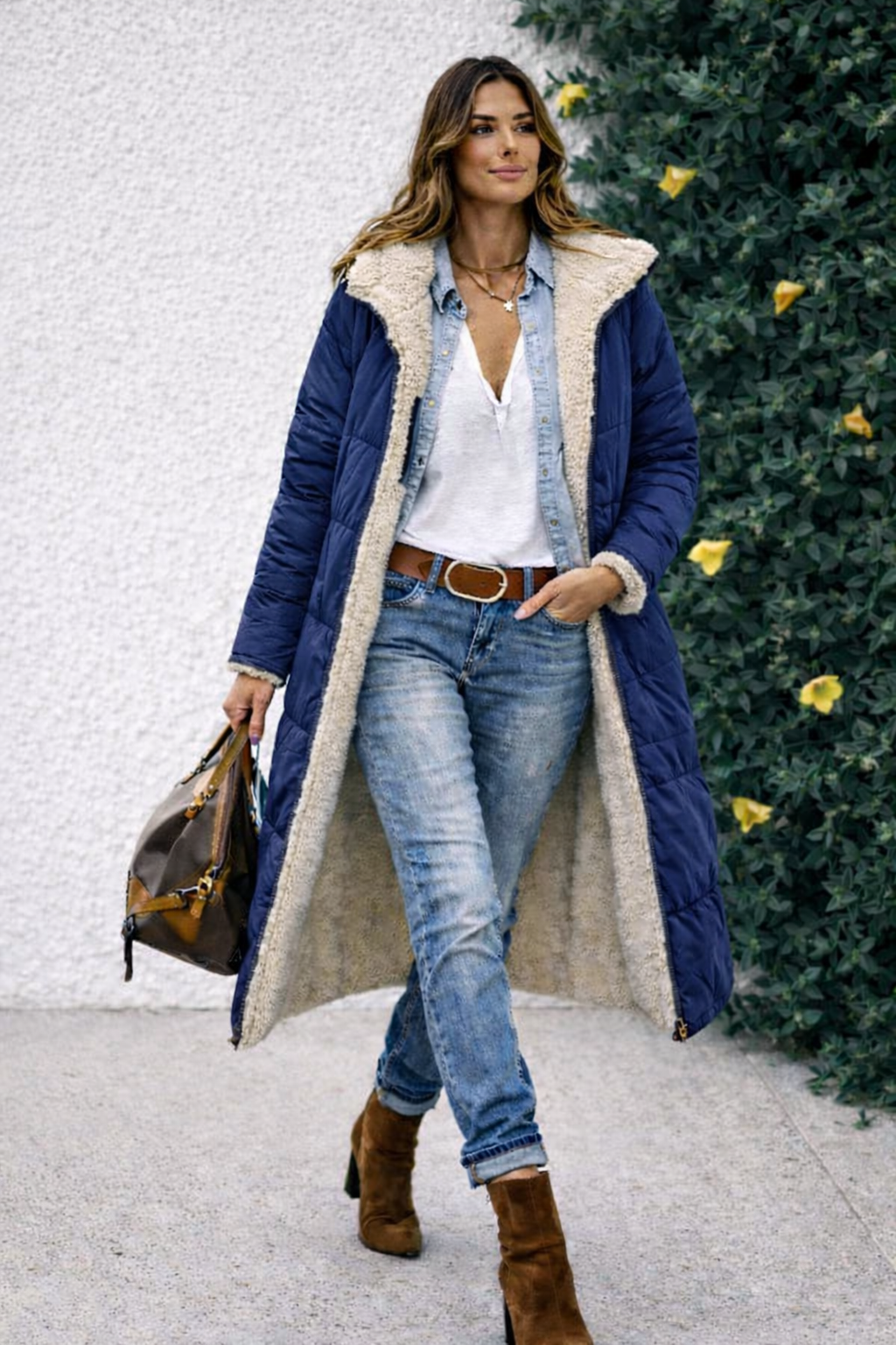 CHAQUETA REVERSIBLE CON BORREGO