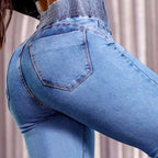 💕Frühlingsneuheit👖Stretch-Schlagjeans mit hohem Bund